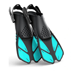 Unisex turquoise/black swim fins size S/M